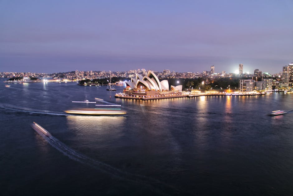 Sydney Opera House and harbor skyline, Australia