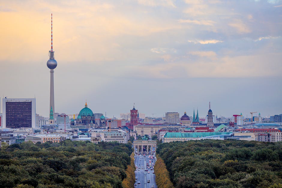Berlin skyline with the Brandenburg Gate, Germany